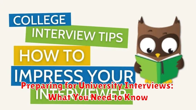 Preparing for University Interviews: What You Need to Know